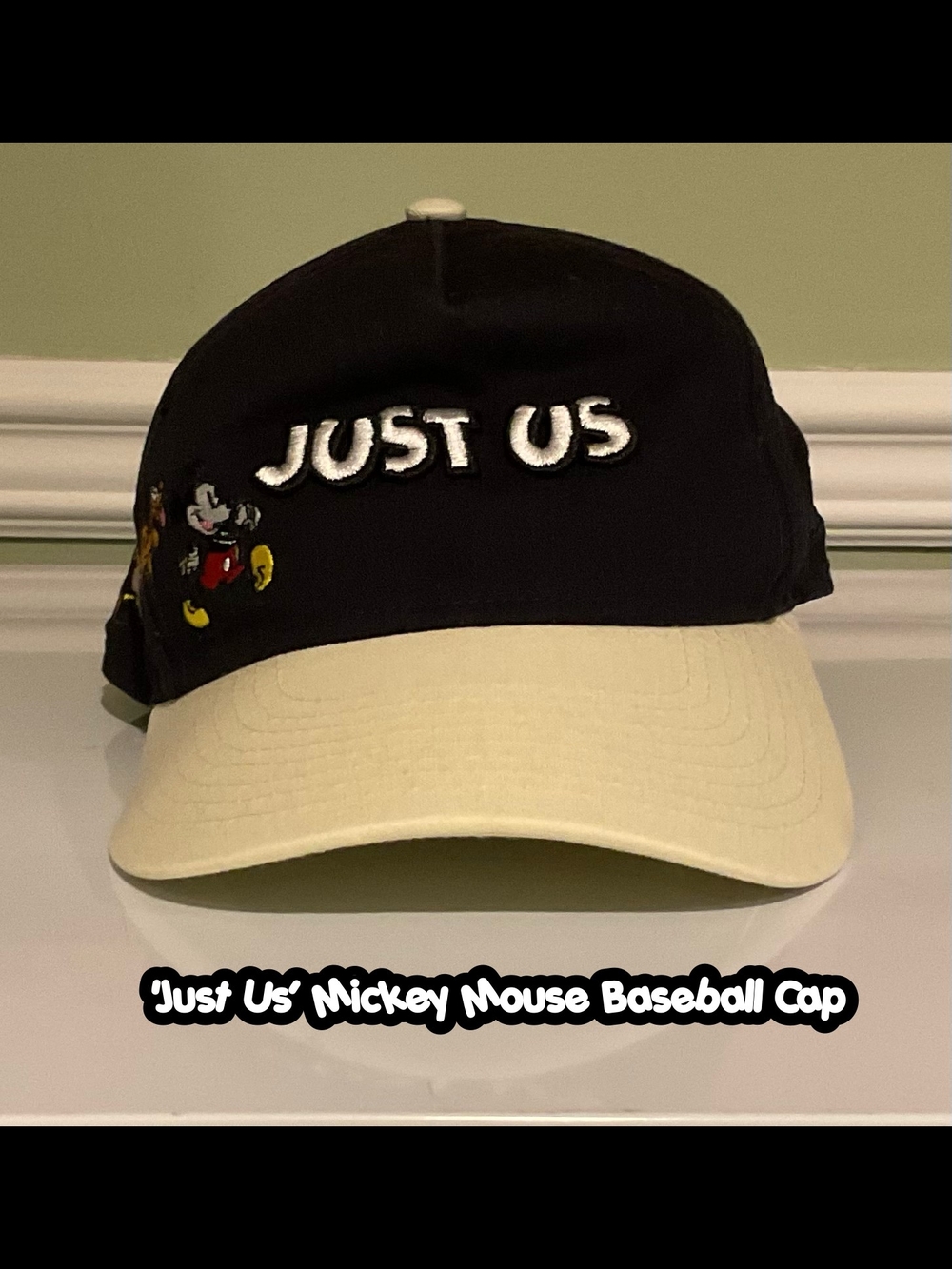 "Just Us" Mickey Mouse Baseball Cap - Blue & Cream